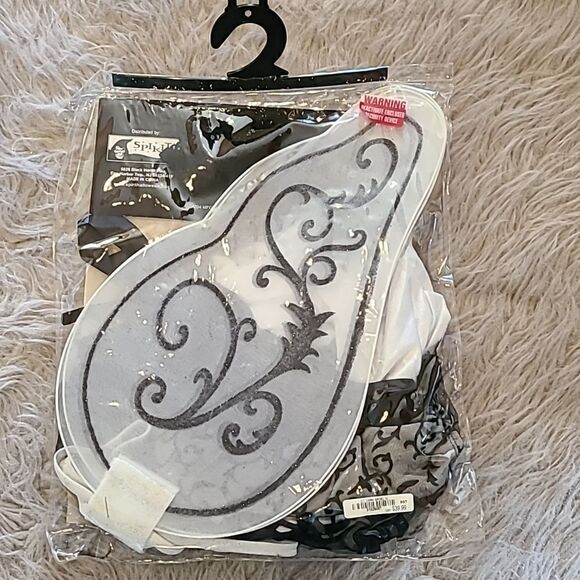 NWT Spirit halloween girls dark angel white‎ and black costume size 12-14 - Picture 3 of 4